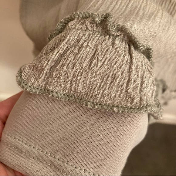 Altar’d State Pistachio Pastel Green Spring Coquette Designer Long Sleeve Dress - Picture 15 of 17